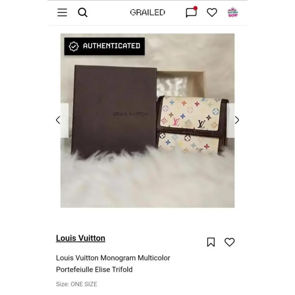 Louis Vuitton Monogram Multicolor Portefeiulle Elise Trifold